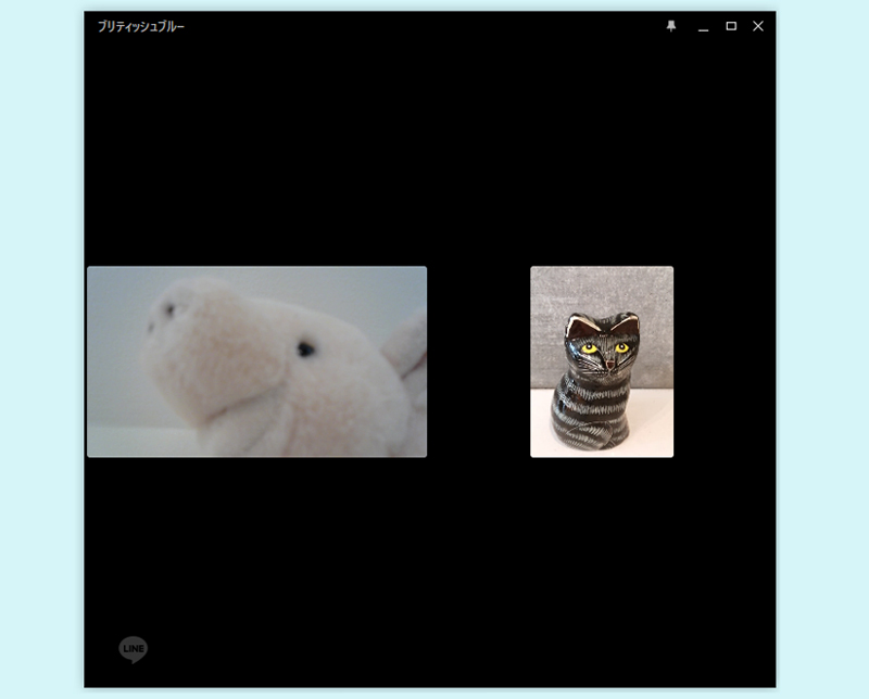 LINE ビデオ通話開始画面 PC版