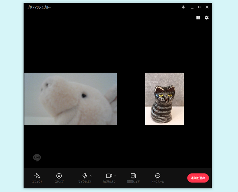 LINE ビデオ通話画面説明 PC版