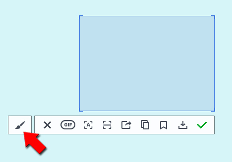 LINE キャプチャのブラシマークを選択 PC版