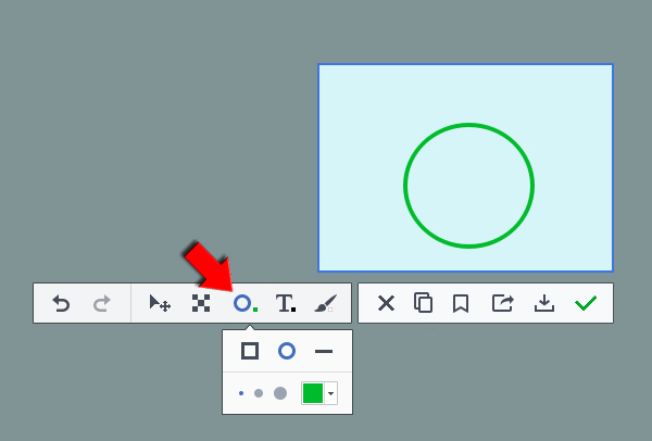 LINE キャプチャ画像に図形を描く PC版