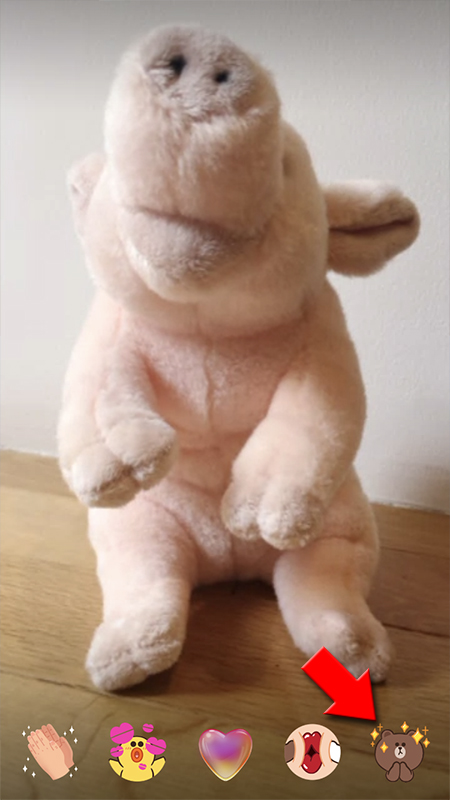 LINE チャットライブ配信のエフェクトを送信する iphone版