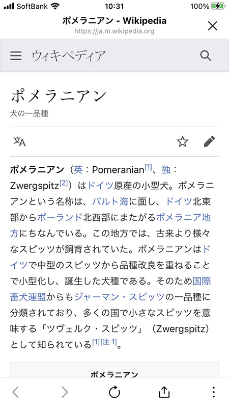 LINE リンクの詳細ページ iphone版