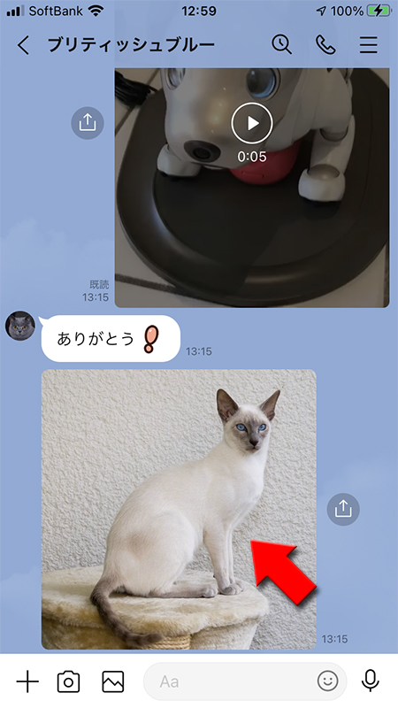 LINE トーク 画像を選択 iphone版