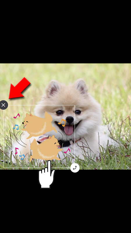 LINE トークで使うスタンプのレイアウトや大きさの調整  iphone版