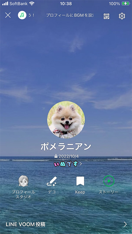 LINE ホーム設定 iphone版