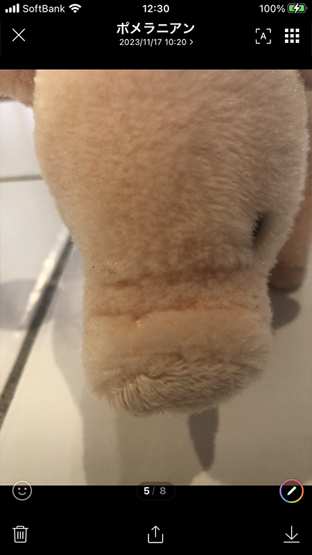 LINE トークの複数の画像の拡大表示をドラッグして確認 iphone版