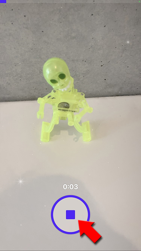 LINE VOOM動画の撮影終了 iphone版