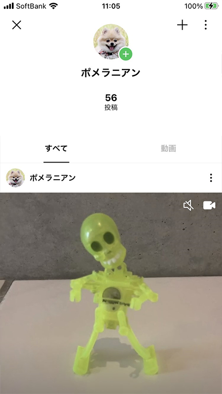 LINE 自分のホーム画面 iphone版
