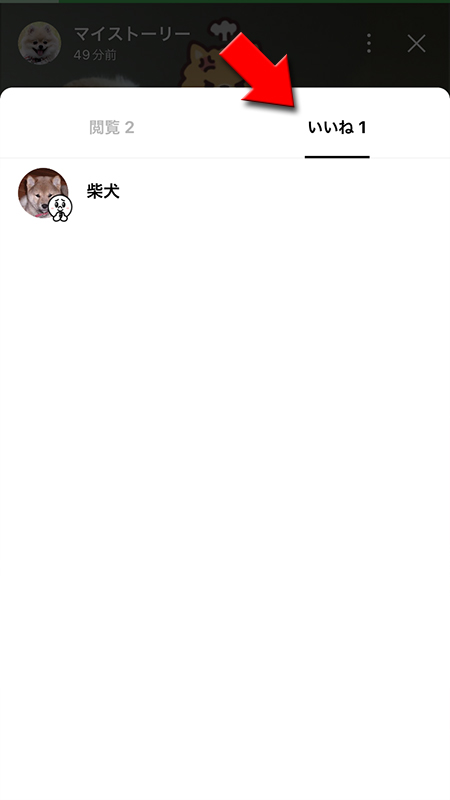 LINE ストーリーのいいねは24時間後も確認できる。 iphone版