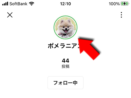 LINE ストーリーが確認できる場所 VOOMのホーム iphone版